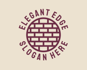 Brick Wall Badge logo design