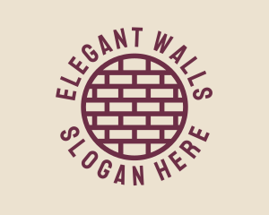 Brick Wall Badge logo design