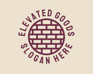 Brick Wall Badge logo design