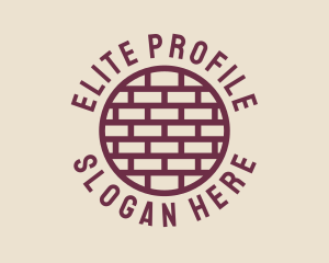 Brick Wall Badge logo design