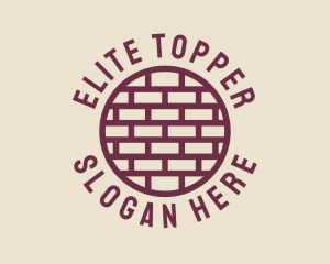 Brick Wall Badge logo design