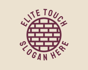 Brick Wall Badge logo design