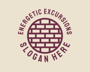 Brick Wall Badge logo design