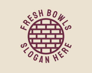 Brick Wall Badge logo design