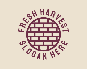 Brick Wall Badge logo design