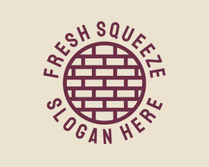 Brick Wall Badge logo design