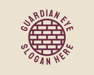 Brick Wall Badge logo design