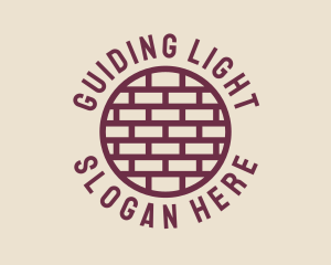 Brick Wall Badge logo design