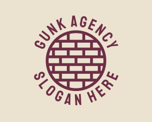 Brick Wall Badge logo design