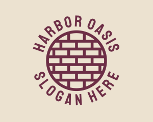 Brick Wall Badge logo design