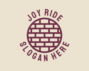 Brick Wall Badge logo design