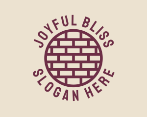 Brick Wall Badge logo design