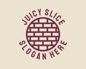 Brick Wall Badge logo design