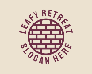 Brick Wall Badge logo design