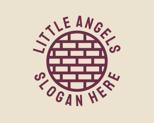 Brick Wall Badge logo design