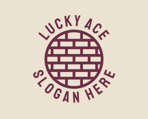 Brick Wall Badge logo design