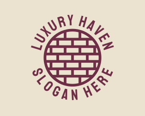 Brick Wall Badge logo design