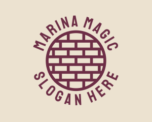 Brick Wall Badge logo design