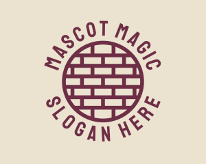 Brick Wall Badge logo design