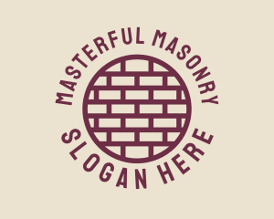 Brick Wall Badge logo design