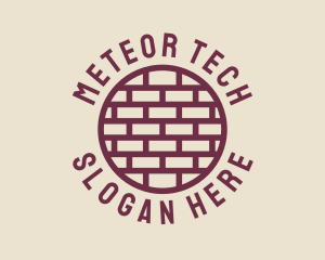 Brick Wall Badge logo design