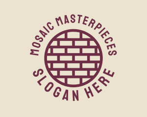 Brick Wall Badge logo design