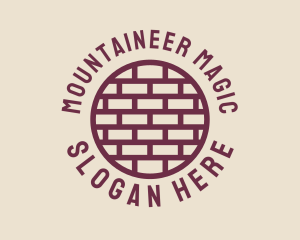 Brick Wall Badge logo design