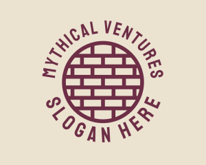 Brick Wall Badge logo design