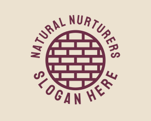 Brick Wall Badge logo design