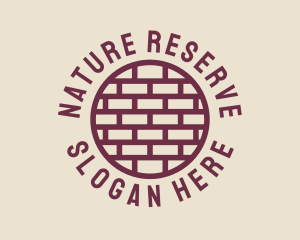 Brick Wall Badge logo design