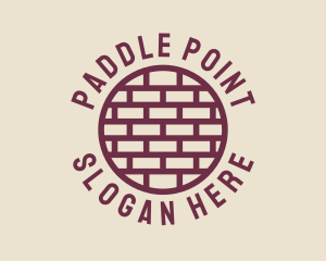 Brick Wall Badge logo design