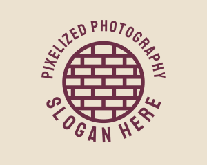 Brick Wall Badge logo design