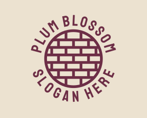 Brick Wall Badge logo design