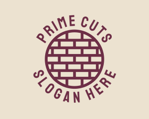 Brick Wall Badge logo design