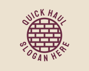 Brick Wall Badge logo design