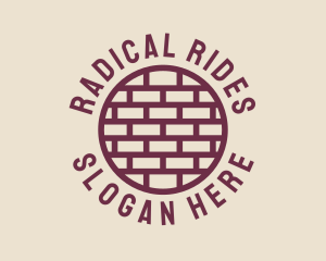 Brick Wall Badge logo design