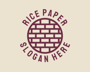 Brick Wall Badge logo design