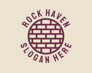 Brick Wall Badge logo design