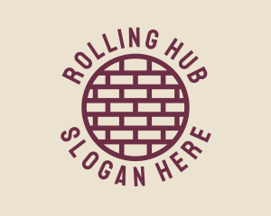 Brick Wall Badge logo design