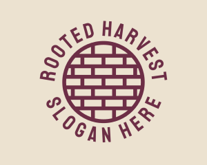 Brick Wall Badge logo design