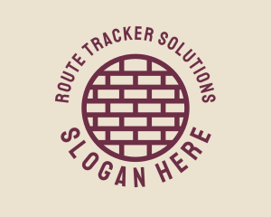 Brick Wall Badge logo design