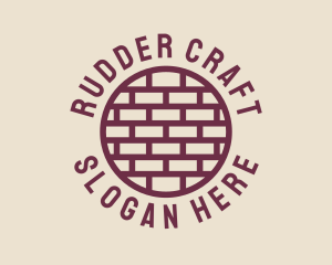 Brick Wall Badge logo design