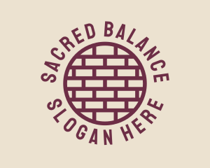 Brick Wall Badge logo design