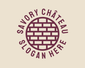 Brick Wall Badge logo design