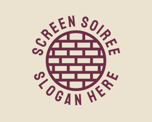 Brick Wall Badge logo design