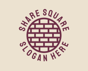 Brick Wall Badge logo design