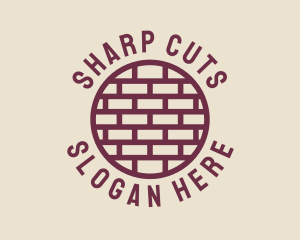 Brick Wall Badge logo design