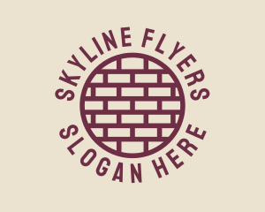 Brick Wall Badge logo design