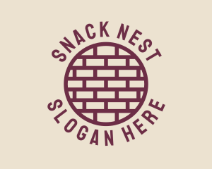 Brick Wall Badge logo design