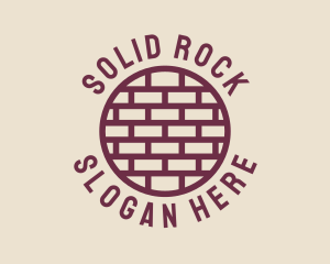 Brick Wall Badge logo design